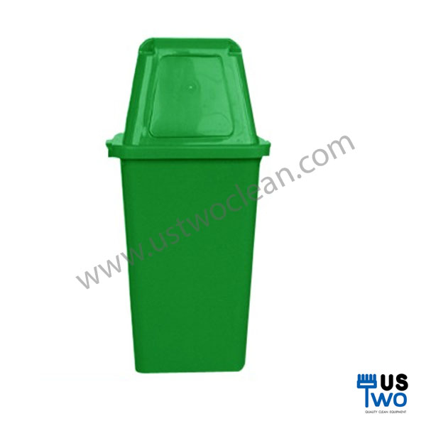 ถังขยะทรงเหลี่ยม พร้อมฝาครอบทรงสูง 40 ลิตร