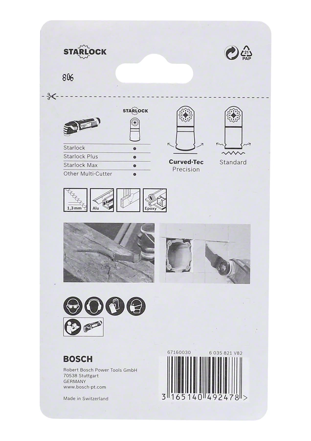 BOSCH AIZ 32 APB Blade for Multi-Tool for Oscillating Multi Tools - ใบมีด AIZ 32 APB สำหรับเครื่องมืออเนกประสงค์ - 2608661644 (เลิกผลิตเปลี่ยนเป็นรุ่น AIZ 32 APIB - 2608669066)
