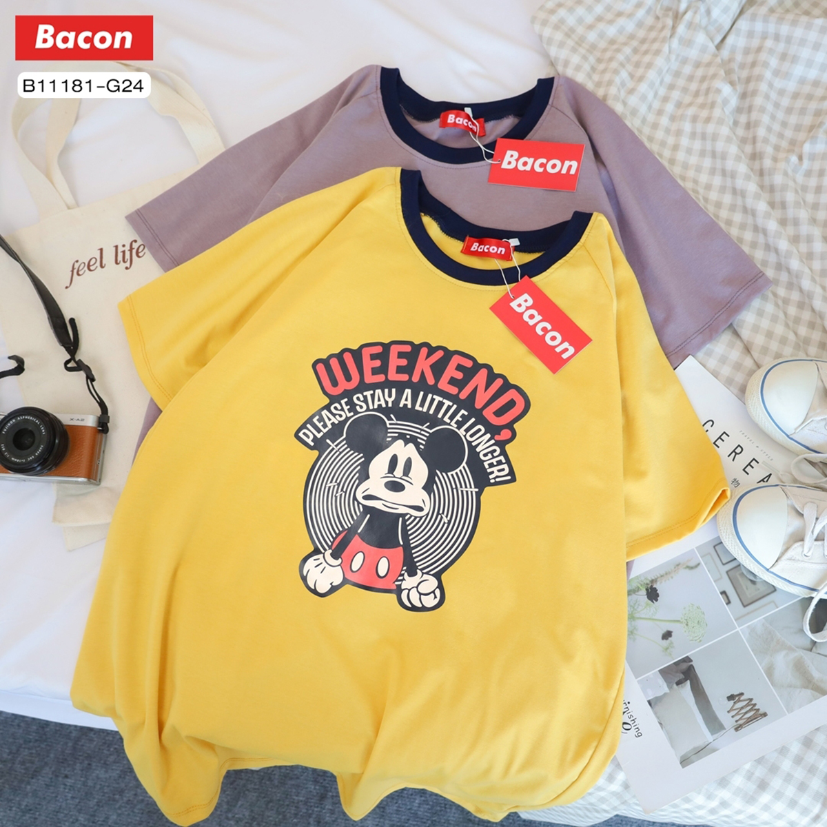 เสื้อยืดมิกกี้เมาส์ วินเทจ Mickey Mouse ทรงเสื้อ UNISEX ลายน่ารัก เสื้อโอเวอร์ไซส์ Oversize