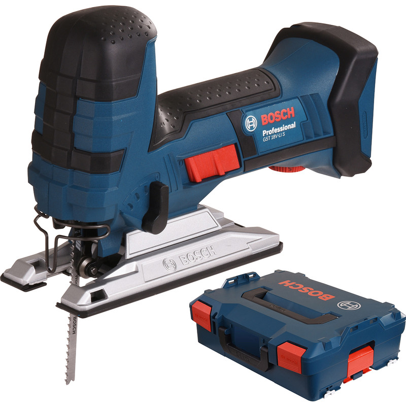BOSCH GST 18V-LI S Cordless Jigsaw with L-Boxx (SOLO)- เครื่องเลื่อยเปล่าจิ๊กซอว์ไร้สาย ใช้แบตเตอรี่ Li-Ion 18 โวลท์ (ตัวเปล่า) พร้อมกล่อง L-Boxx - 06015A51B0