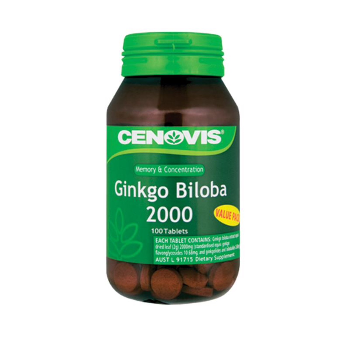 Cenovis Ginko Biloba 2000 (100 เม็ด)