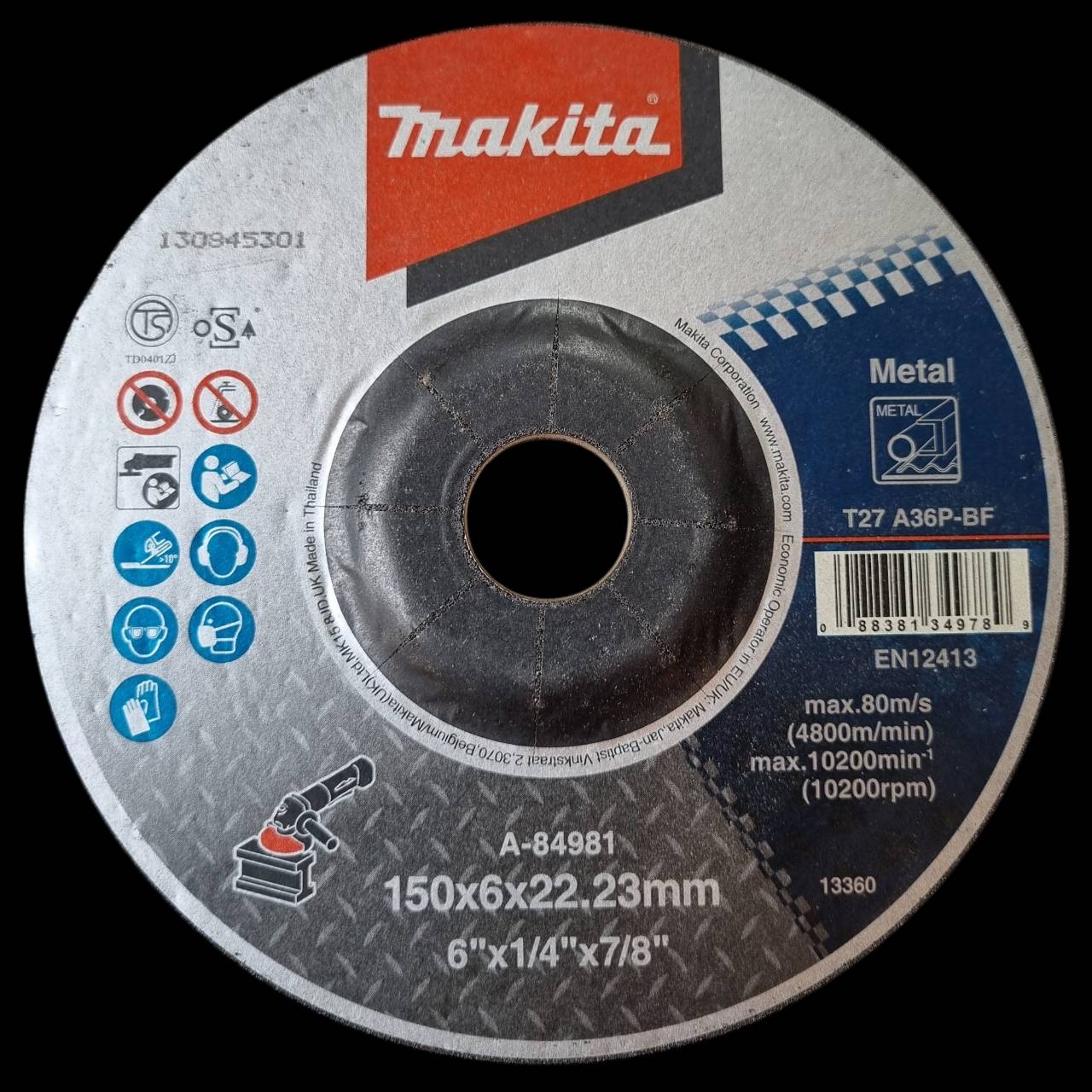 MAKITA Grinding wheel, Cutting wheel and Sanding wheel - ใบเจียรเหล็ก ใบตัดเหล็ก และใบขัดเหล็ก มากิต้า