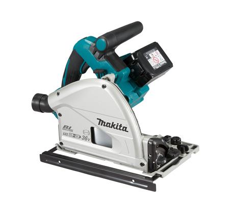 MAKITA DSP600Z Cordless Track Saw - เลื่อยรางไร้สายใช้แบตเตอรี่ Li-Ion 18v x2 (ตัวเลื่อยเปล่าไม่มีแบตเตอรี่ ไม่มีแท่นชาร์ท ไม่มีราง)