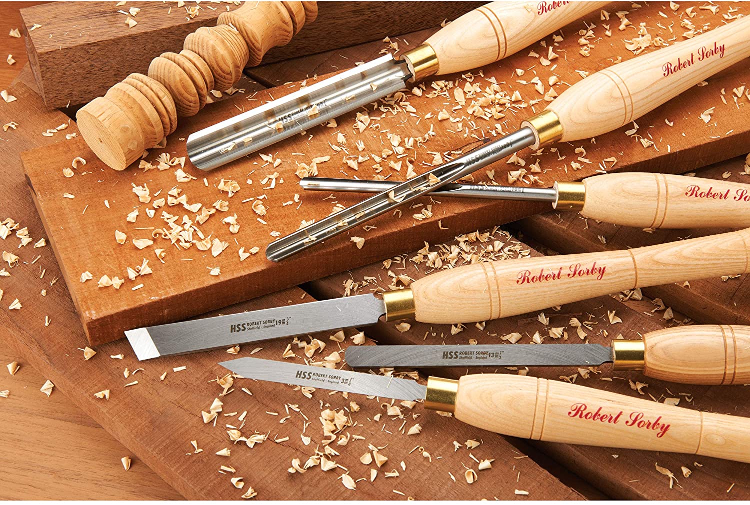 ROBERT SORBY - Six Piece Turning Tool Set without box (Made in England) - ชุดมีดกลึง 6 เล่ม ไม่มีกล่อง (ผลิตในอังกฤษ) *
