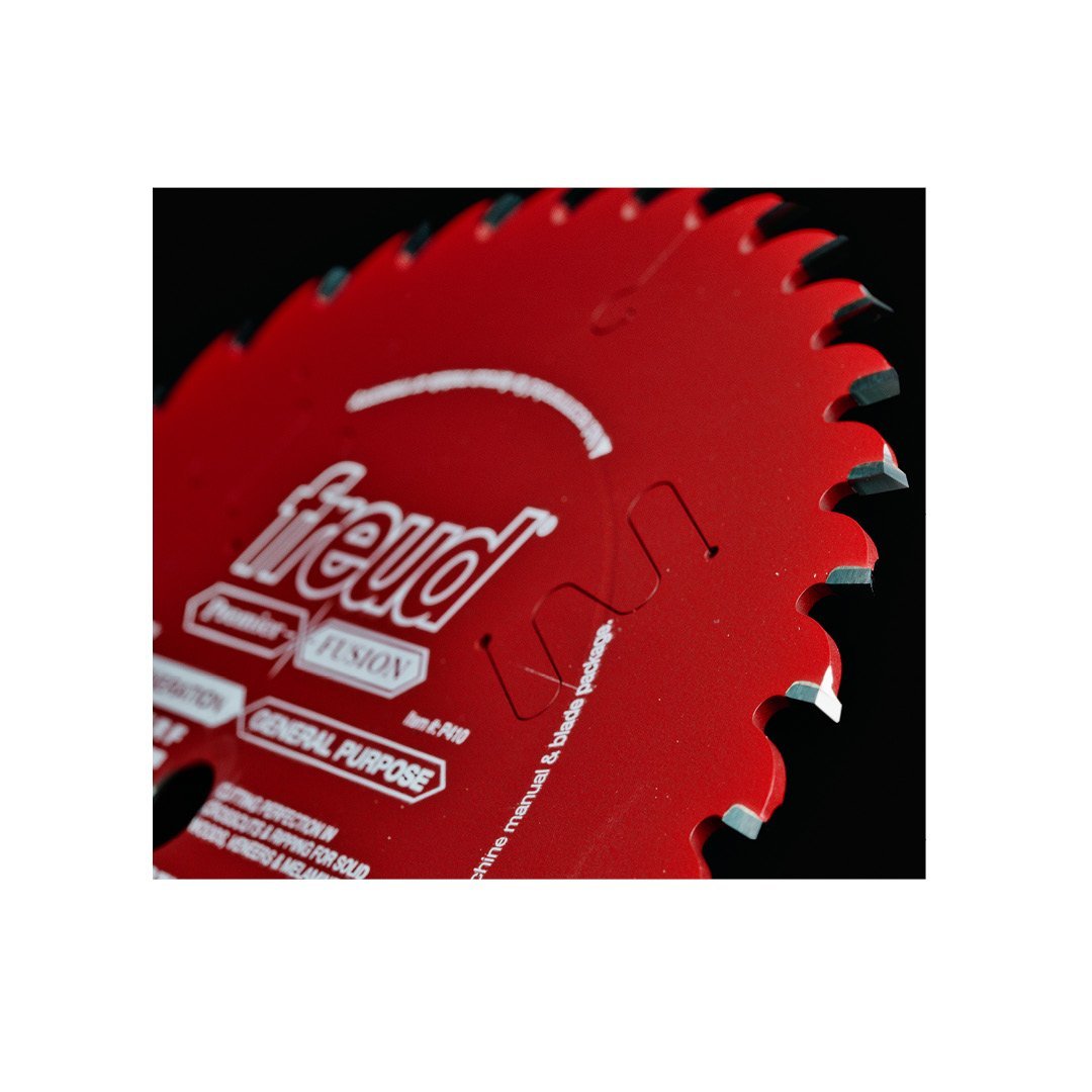 FREUD P410 - 10" x 40T Hi-ATB Premier Fusion Saw Blade, 5/8-inch Arbor -ใบเลื่อยโต๊ะเลื่อยสำหรับตัดอเนกประสงค์ U.S.A. (Made in Italy) สินค้าสั่งซื้อล่วงหน้า Pre-Order
