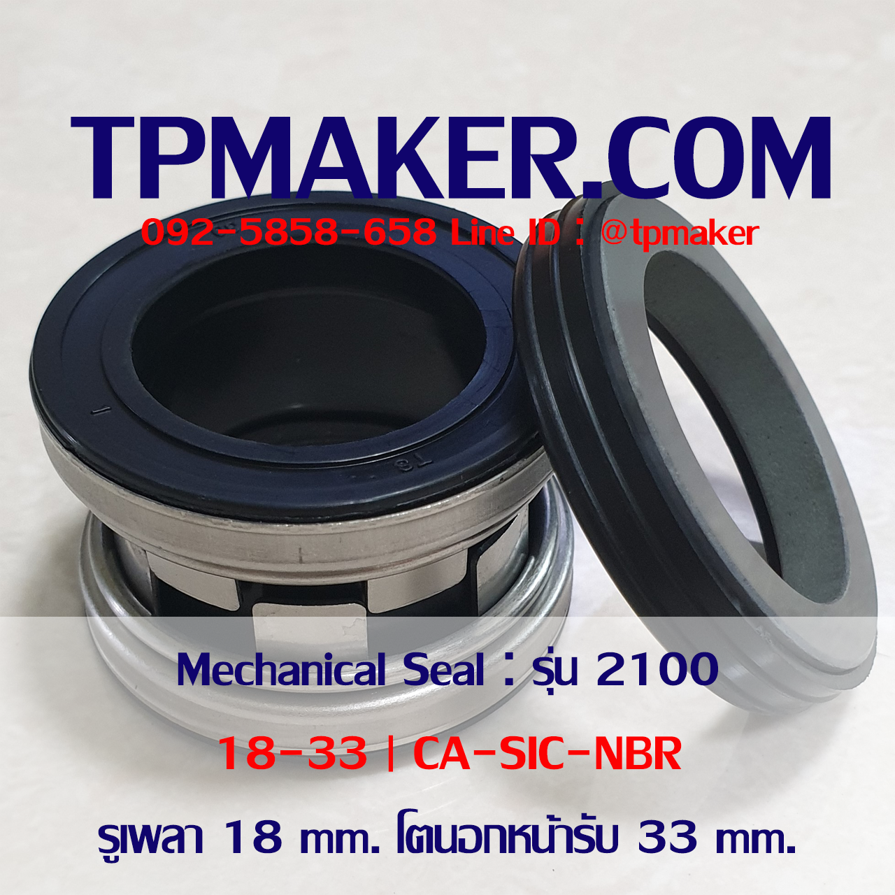 Mechanical Seal แมคคานิคอล ซีล : รุ่น2100 : 18-33 CA-SIC-NBR