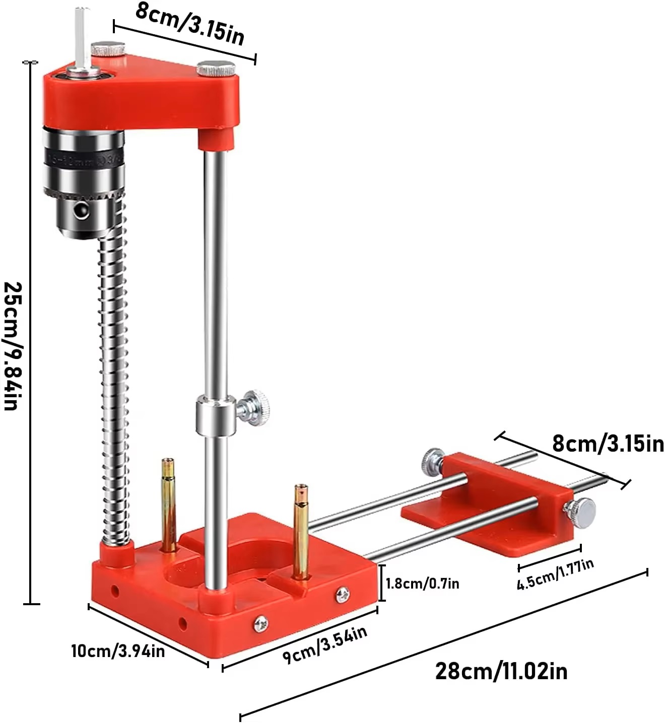 SIT TOOL SIDG-02 Aluminum and Steel Structure Adjustable Drill Holder Guide Stand - แท่นจับสว่านเจาะโครงสร้างอลูมิเนียมหล่อ และเหล็ก SIT TOOL รุ่น SIDG-02