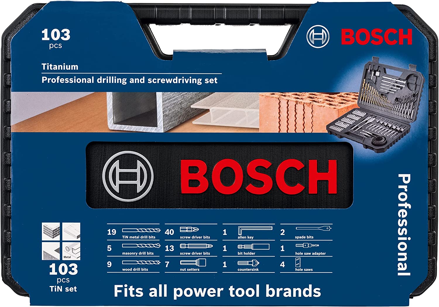 BOSCH 2608594070 Mixed Accessory Set (103 Piece) - ชุดดอกสว่าน และดอกไขควง X-Line ชุด 103 ชิ้น - 2608594070