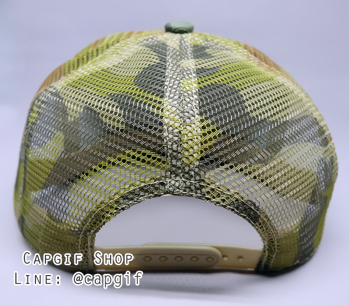 หมวกฮิปฮอปตาข่ายลายพรางสีอ่อน