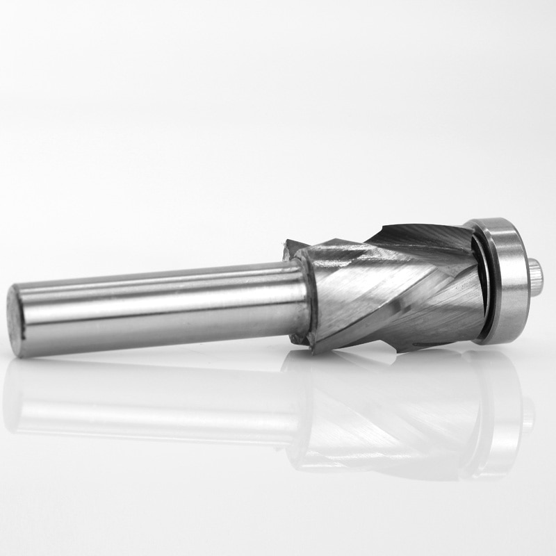 SIT TOOL SIT-UDFT9112 Ultimate Flush Trim Solid Carbide Compression Spiral Bit, 1/2"Shank, 7/8"Cutting Diameter, 1-3/16" Cutting Length - ดอกเร้าเตอร์เกลียวกัดขอบไม้ชนิดคาร์ไบด์ทั้งแท่งสำหรับเก็บขอบ คมเกลียงกัดขึ้นและลง ลูกปืนปลายดอก แกน 1