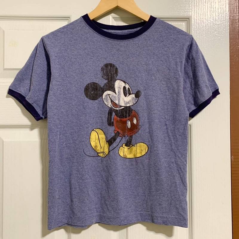เสื้อยืดมิกกี้เมาส์ วินเทจ Mickey Mouse งานป้าย Disney ผ้าเก่า เสื้อยืดมือสอง สำหรับผู้หญิงเฉพาะ