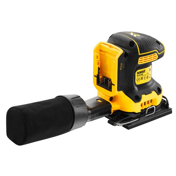 DEWALT DCW200N 18V XR Brushless 1/4 Sheet Palm Sander (Tool only, without battery and charger) - เครื่องขัดกระดาษทรายสี่เหลี่ยมไร้สาย ดีวอล์ท รุ่น DCW200N (ไม่มีแบตเตอรี่ ไม่มีแท่นชาร์จ)