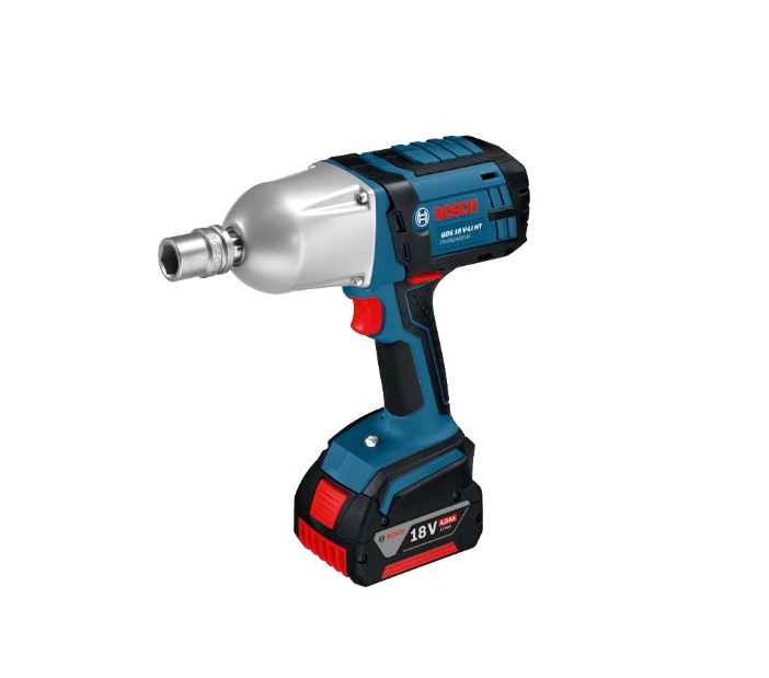 BOSCH GDS 18 V-LI HT 18v Impact Wrench with 2x 5.0Ah batterries and Charger - บล็อกไร้สาย Li-Ion 18V. BOSCH รุ่น GDS 18 V-LI HT พร้อมแบตเตอรี่ขนาด 5.0Ah 2 ก้อน และแท่นชาร์จ - 06019B130A