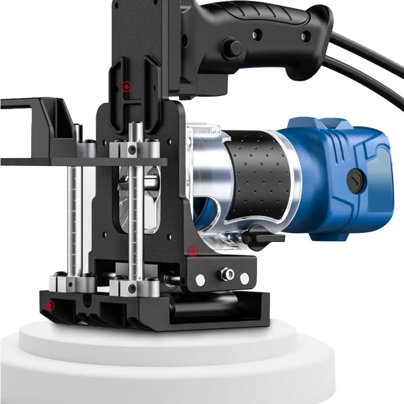 GUNI WN-DF500AL - Premium Loose Tenon (Domino) or Invisible Fastener Opening Punching for Trimmer - ชุดช่วยเจาะเดือย Dimoni หรือเซาะร่องสำหรับฝังอุปกรณ์ฮาร์ดแวร์ชนิดหลบในรุ่นพรีเมียม GUNI WN-DF500AL ใช้ร่วมกับทริมเมอร์