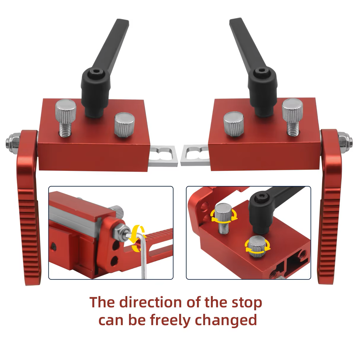 SIS TOOL SIS-GRFP002 Guide Rail Flip Stop (Red) - ตัวหยุดในรางชนิดมีก้านโยกสำหรับราง SIS TOOL รุ่น SIS-GRFP002 (สีแดง)