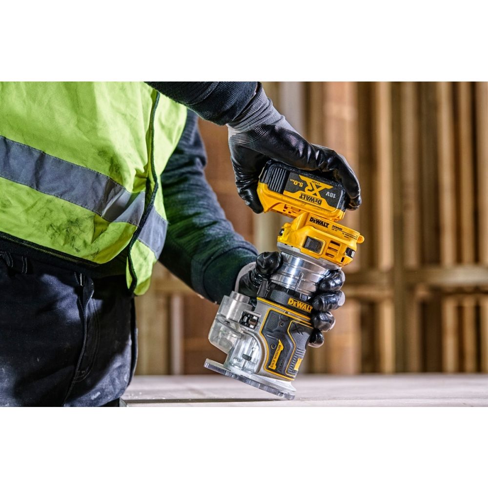 DEWALT DCW600N 18V XR Brushless 1/4" Router/Trimmer (Tool Only, without battery, without charger) - เครื่องเซาะร่องไร้สาย 18 โวลท์ แกน 1/4" Dewalt รุ่น DCW600N (ไม่มีแบตเตอรี่ ไม่มีแท่นชาร์จ)