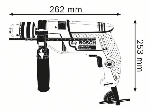 BOSCH GSB 550 Corded Drill Driver 13mm (1/2-inch) 550w - สว่านเจาะกระแทกไฟฟ้า 13มม (1/2 นิ้ว) 550วัตต์ บ็อช รุ่น GSB 550 - 06011A15K0