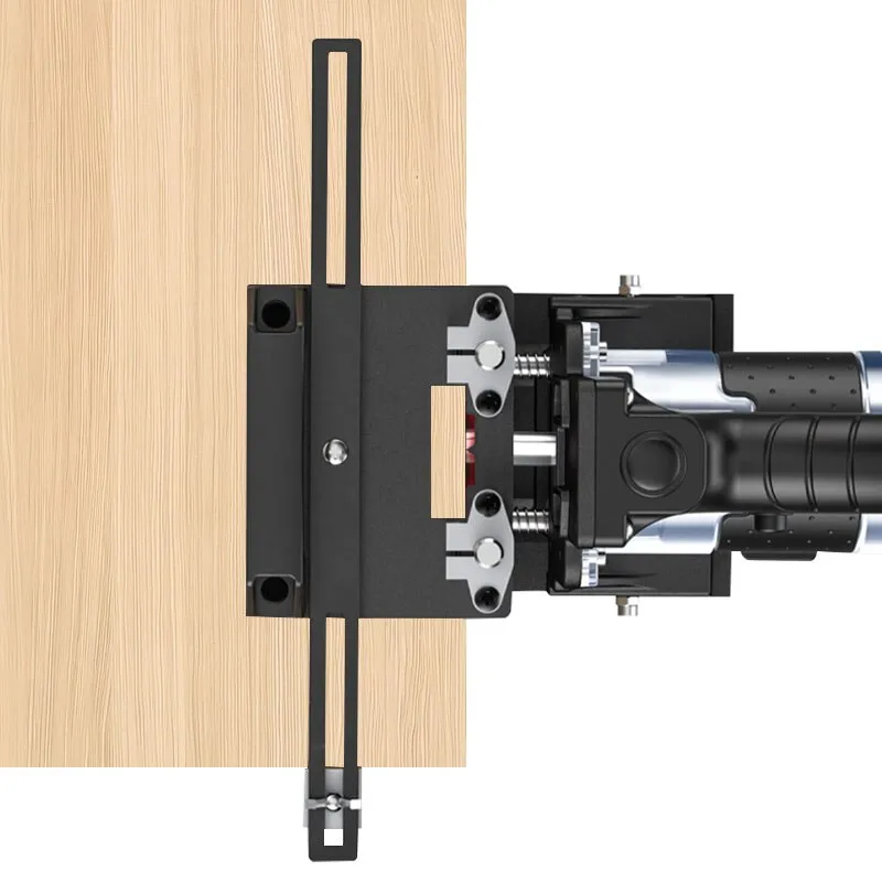 GUNI WN-DF500AL - Premium Loose Tenon (Domino) or Invisible Fastener Opening Punching for Trimmer - ชุดช่วยเจาะเดือย Dimoni หรือเซาะร่องสำหรับฝังอุปกรณ์ฮาร์ดแวร์ชนิดหลบในรุ่นพรีเมียม GUNI WN-DF500AL ใช้ร่วมกับทริมเมอร์