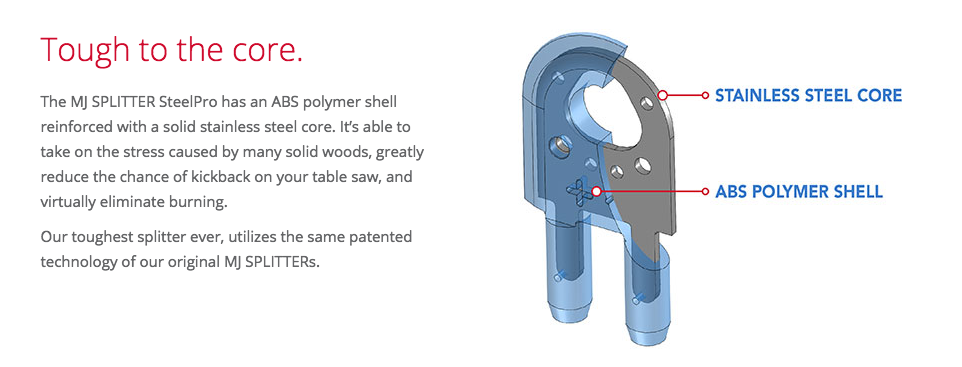 MICROJIG SP-2/ SP-2TK MJ Splitter SP-2 Steel Pro Kit - ตัวแยกไม้กันไม้ตีกลับ (Made in U.S.A.)