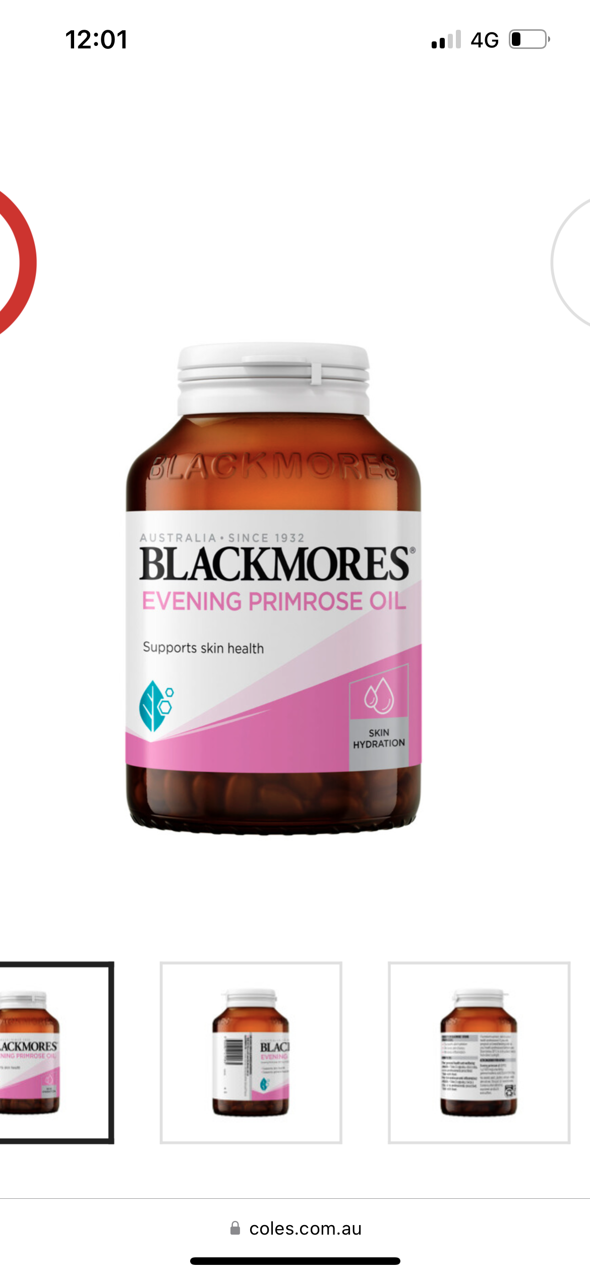 #พร้อมส่ง Blackmores Evening Primrose Oil Skin Health Vitamin Capsules (125 แคปซูล)