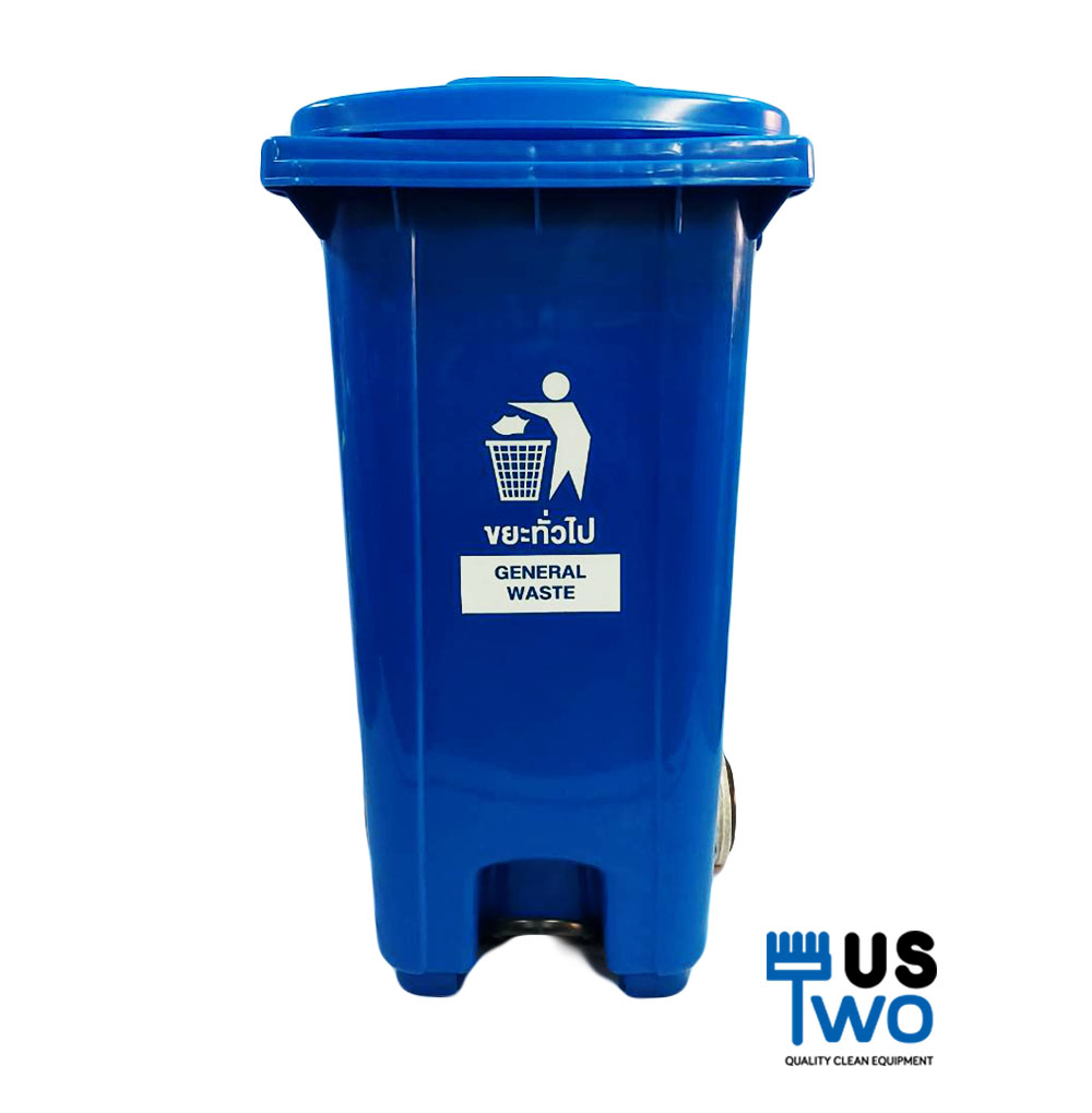ถังขยะเท้าเหยียบ พร้อมล้อเข็น 240 ลิตร