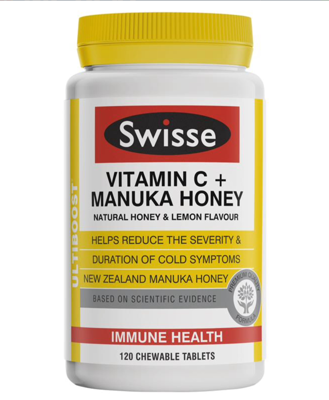 Swisse Ultiboost Vitamin C + Manuka Honey (120 เม็ดแบบเคี้ยว)