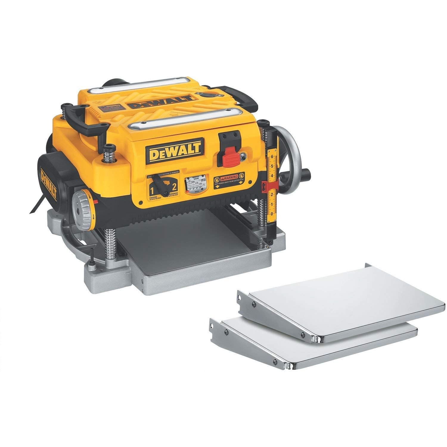 DEWALT DW735 330mm.(13-inch) Heavy-Duty Portable Thickness Planner - เครื่องรีดไม้ ขนาด 330 มม. (13 นิ้ว) พร้อมถาดป้อนและรับส่งไม้เข้าและออก DW7351