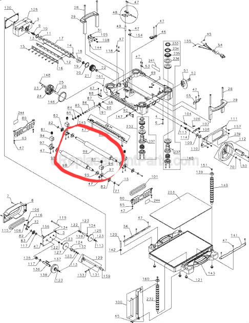 DEWALT Front and Rear Roller Replacement Parts for Dewalt DW735 - ชุดอะไหล่เพลาลูกกลิ้งยางป้อนไม้ หน้าและหลัง สำหรับเครื่องรีดไม้ Dewalt DW735 (มีให้เลือก2แบบ KR1 หรือ KR2 ) ตรวจสอบสถานะสินค้าก่อนสั่งซื้อหากเป็นสินค้าสั่งซื้อล่วงหน้า Pre-Order ประมาณ 20วั