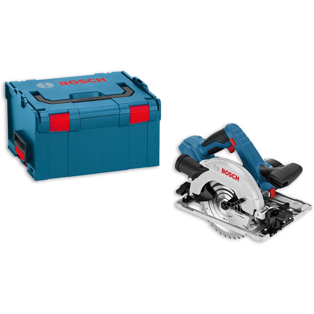 Bosch GKS 18V-57 G Professional Cordless Circular Saw (เลื่อยวงเดือนใช้แบตเตอรี่ 18v สามารถใช้กับรางบ็อช FSN ได้ มาพร้อมกล่องใส่เลื่อย L-Boxx) (ตัวเปล่า ไม่มีแบตเตอรี่ และแท่นชาร์ทมาให้)- 06016A2101