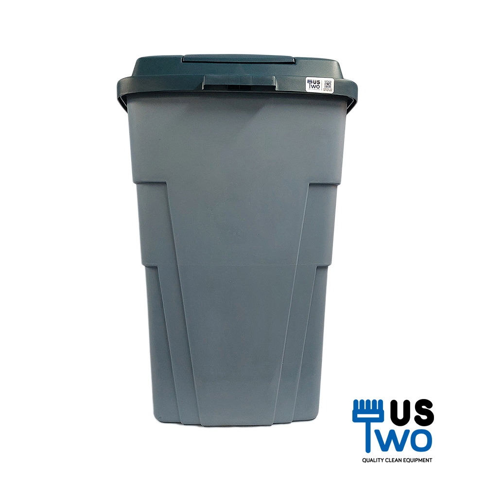 ถังขยะทรงเหลี่ยมฝาปิด มีล้อ 120 ลิตร