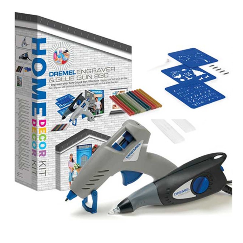 DREMEL ENGRAVER 290 + GLUE GUN 930 - ชุดปากกาไฟฟ้า DREMEL รุ่น ENGRAVER & GLUE GUN 930(Home Decor Kit) - F013G290JA