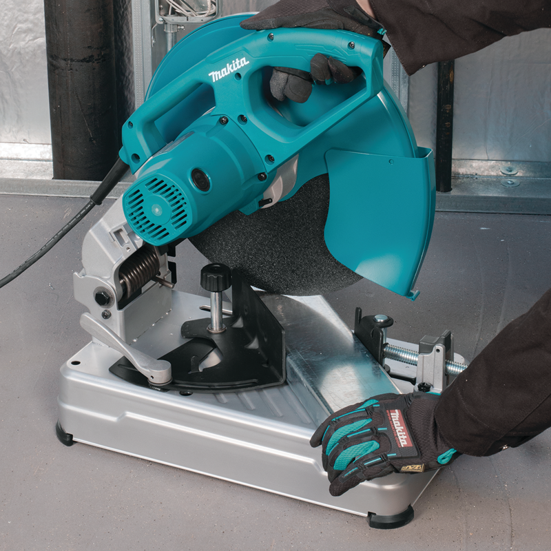 MAKITA LW1400 Metal Cut-off Saw - แท่นตัดไฟเบอร์ตัดเหล็กรุ่นเปลี่ยนใบไม่ต้องใช้เครื่องมือ ขนาด 14 นิ้ว MAKITA รุ่น LW1400