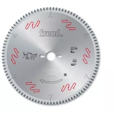 FREUD LU5E0500 - 12 in. x 100T Saw Blade for Aluminum 30 mm. Arbor -ใบเลื่อยตัดอลูมิเนียม สำหรับโต๊ะเลื่อยหรือเลื่อยตัดองศาขนาด 12 นิ้ว 100 ฟัน (Made in Italy)