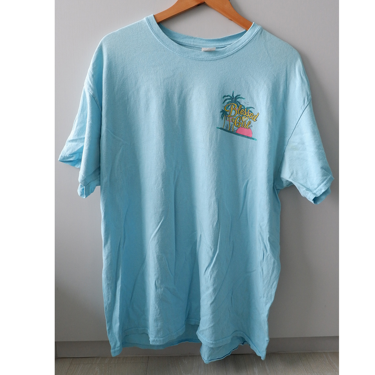เสื้อยืดวินเทจมือสอง Vintage T-Shirt ลวดลายทะเล ฮาวาย เนื้อผ้า Cotton100% งานป้าย GILDAN