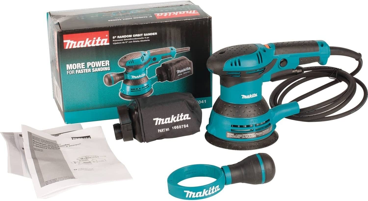 MAKITA BO5041 - 5" Random Orbit Sander, Variable Speed - เครื่องขัดกระดาษทรายกลมแบบสั่น ปรับรอบได้ MAKITA รุ่น BO5041