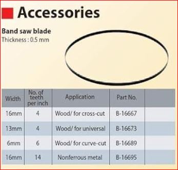 MAKITA B-16667 Bandsaw blades for Makita LB1200F, 16mm 4tpi - ใบเลื่อยสายพานขนาด 16มม 4ฟันต่อนิ้ว MAKITA รุ่น B-16667 สำหรับเลื่อยสายพาน Makita LB1200F