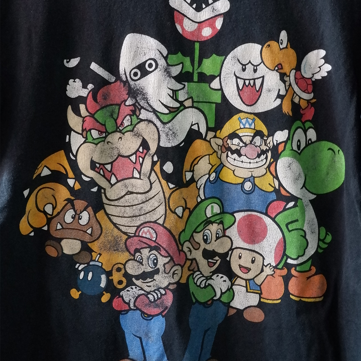 เสื้อยืดวินเทจมือสอง Vintage T-Shirt ลายการ์ตูน Super Mario Bros ซูเปอร์มาริโอ้ มือสอง