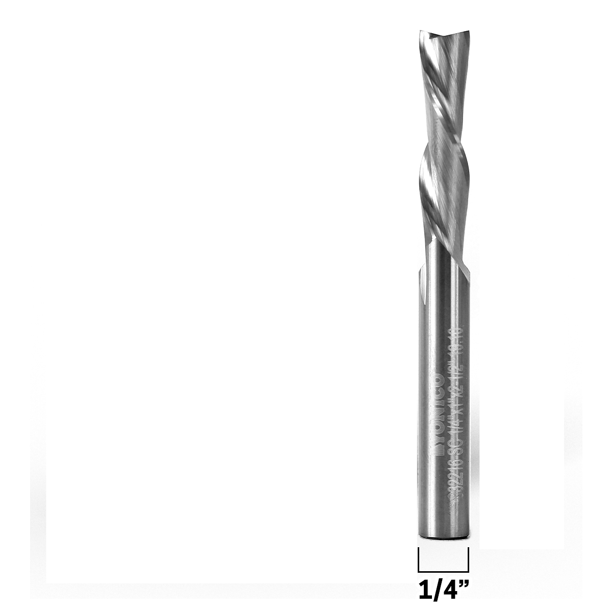 SIT TOOL SIT-RD2101 Solid Carbide Down Cut Spiral Bit, 1" CL, 2-1/2" Bit length, 1/4" Shank - ดอกทริมเมอร์ชนิดคาร์ไบด์ทั้งแท่ง คมแบบเกลียว 2 ชุดกัดลงยาว 1 นิ้ว ความยาวดอก 2-1/2 นิ้ว แกน 1/4 นิ้ว รุ่น SIT-RD2102