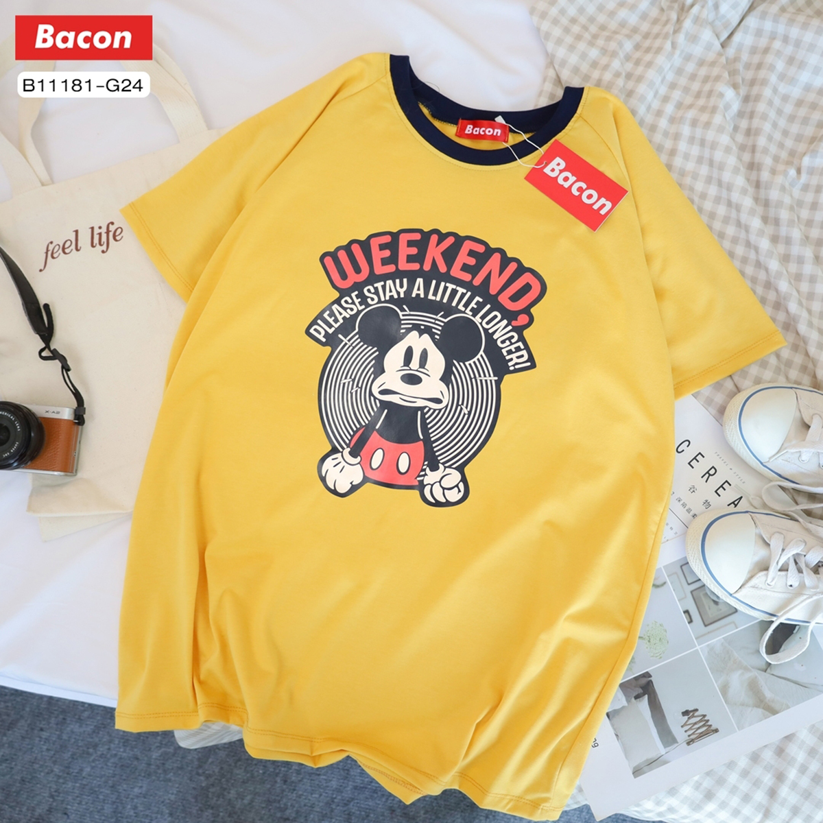 เสื้อยืดมิกกี้เมาส์ วินเทจ Mickey Mouse ทรงเสื้อ UNISEX ลายน่ารัก เสื้อโอเวอร์ไซส์ Oversize