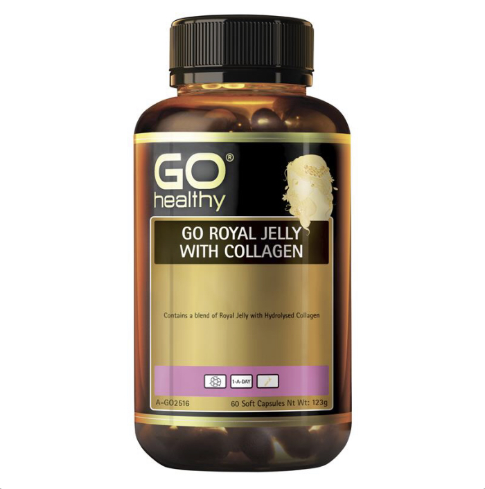 GO Healthy Royal Jelly With Collagen (60 ซอฟเจลแคปซูล)