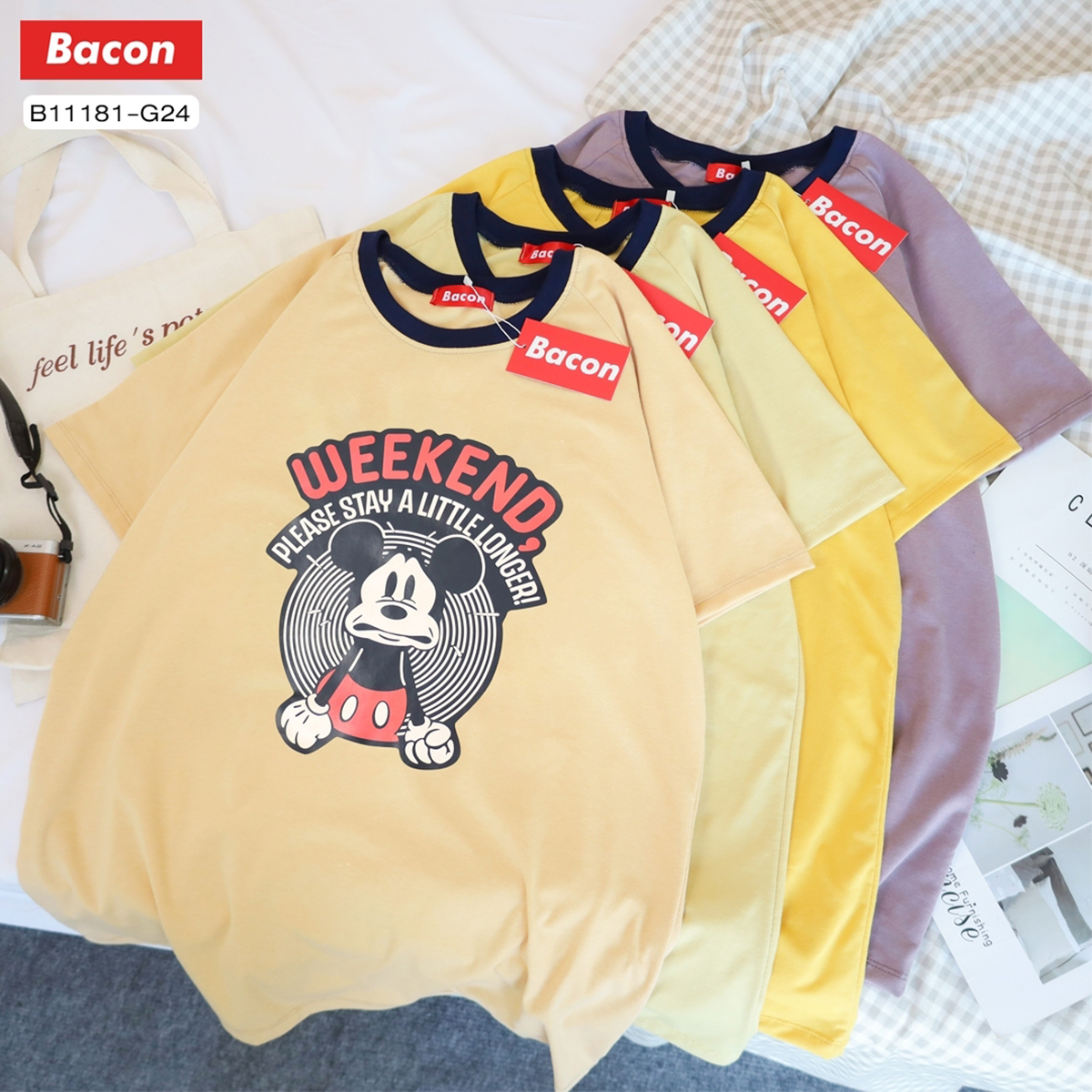 เสื้อยืดมิกกี้เมาส์ วินเทจ Mickey Mouse ทรงเสื้อ UNISEX ลายน่ารัก เสื้อโอเวอร์ไซส์ Oversize