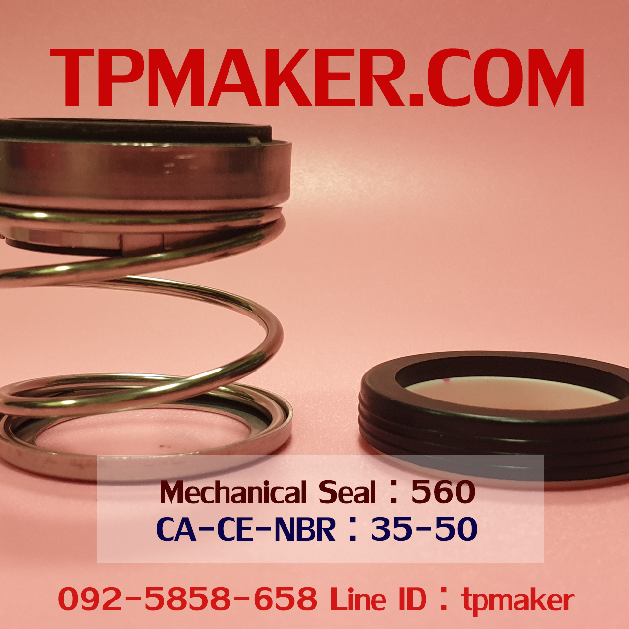 Mechanical Seal แมคคานิคอล ซีล : รุ่น560 สปริงตรง : 35-50 CA-CE-NBR