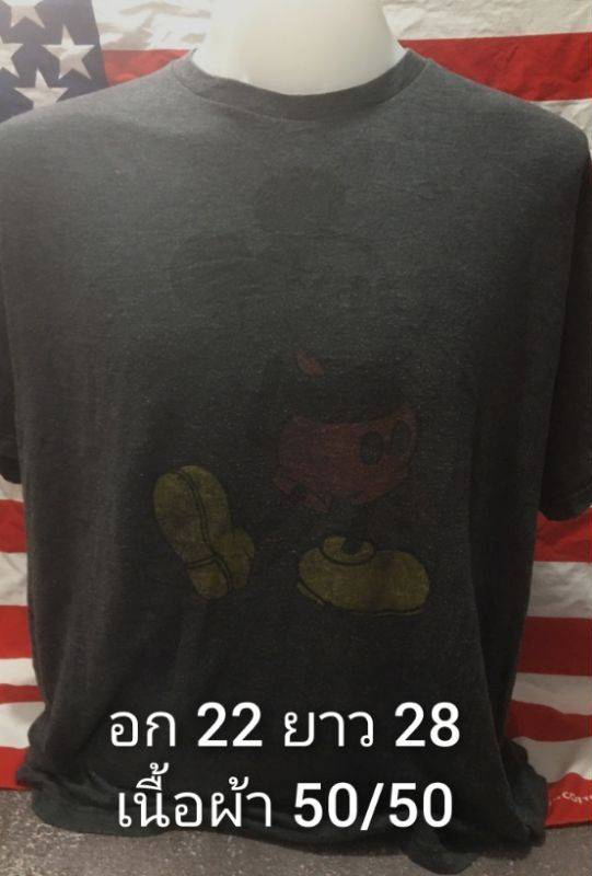 เสื้อยืดวินเทจมือสอง Vintage ลายการ์ตูนมิกกี้เมาส์ Mickey Mouse งานป้ายผ้าเก่า Disney สินค้าพร้อมส่ง