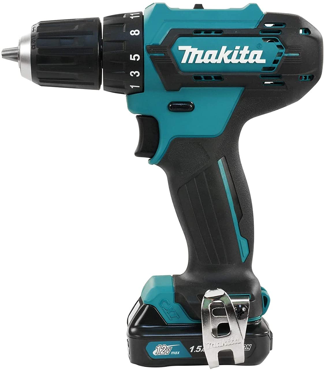 MAKITA DF333DWYE 12V Max 1.5Ah Li-ion CXT Cordless Driver Drill Combo Kit incl. spare battery and charger - สว่านไขควงไร้สาย Li-Ion 12V Max (แบต 1.5Ah x2 ก้อน พร้อมแท่นชาร์จ)