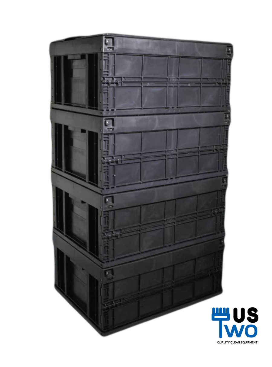 ลังพับทึบ สีดำ