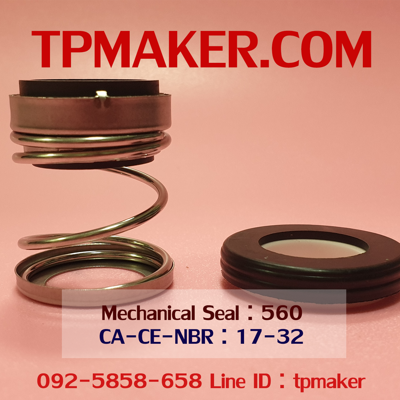 Mechanical Seal แมคคานิคอล ซีล : รุ่น560 สปริงตรง : 17-32 CA-CE-NBR