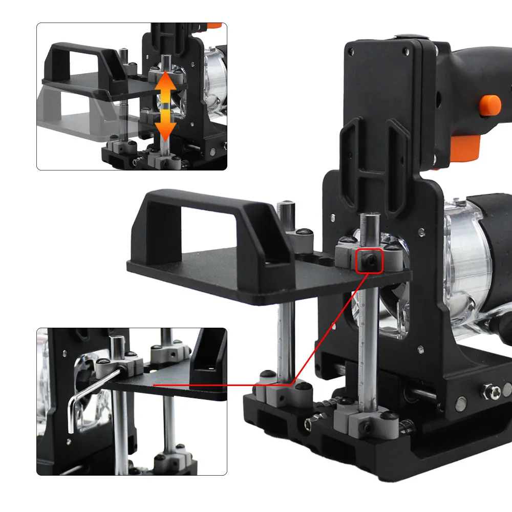 WNEW WN-DF500 - Basic Loose Tenon (Domino) or Invisible Fastener Opening Punching for Trimmer - ชุดช่วยเจาะเดือย Domino หรือเซาะร่องสำหรับฝังอุปกรณ์ฮาร์ดแวร์ชนิดหลบในรุ่นมาตรฐาน Wnew WN-DF500 ใช้ร่วมกับทริมเมอร์