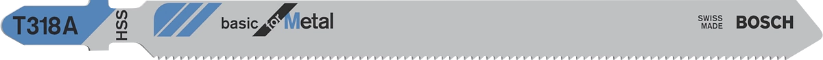 BOSCH T318A - Jigsaw Blades for Metal - ใบเลื่อยจิ๊กซอว์ตัดโลหะ - 2608631319