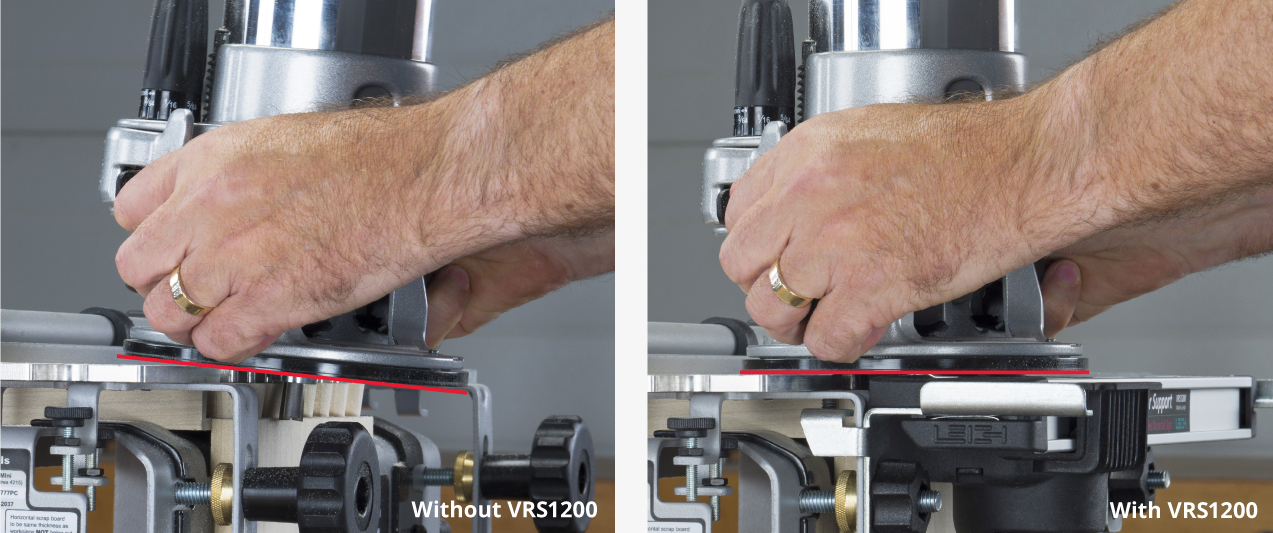 LEIGH VRS1200 Vacuum & Router Support for Porter-Cable 4200 Series (4210, 4212 และ 4216) Dovetail Jigs - ชุดดูดฝุ่นและฐานรองรับเร้าเตอร์สำหรับจิ๊กทำเดือยหางเหยี่ยว Porter Cable * (Made in Canada)