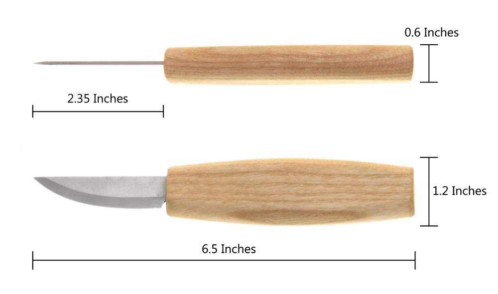 BeaverCraft C1 Whittling Knife Wood Carving Knife Beginner Sloyd Knife Whittling Tools Roughing Sloyd Carving Knife - มีดแกะสลักไม้รุ่นมาตรฐาน (Made in Ukraine)